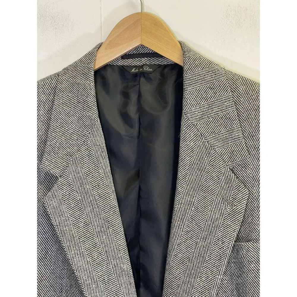 Chadmore Sport Coat Blazer Mens‎ 40R Tweed Multicolor Wool Blend Vintage Grey